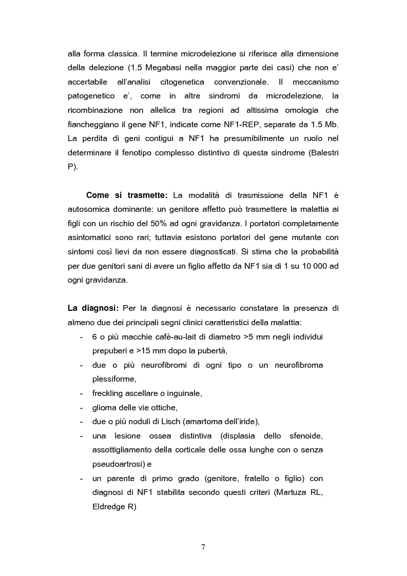 Anteprima della tesi: Diagnosi precoce dei danni uditivi nei pazienti affetti da Neurofibromatosi di tipo II, Pagina 6