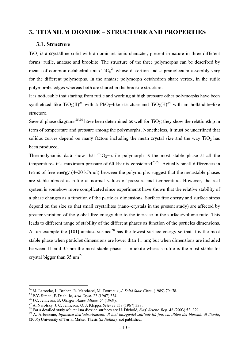Anteprima della tesi: S,N co-doped nanocrystalline TiO2. Synthesis, Characterizations and Photocatalytic Activity., Pagina 6