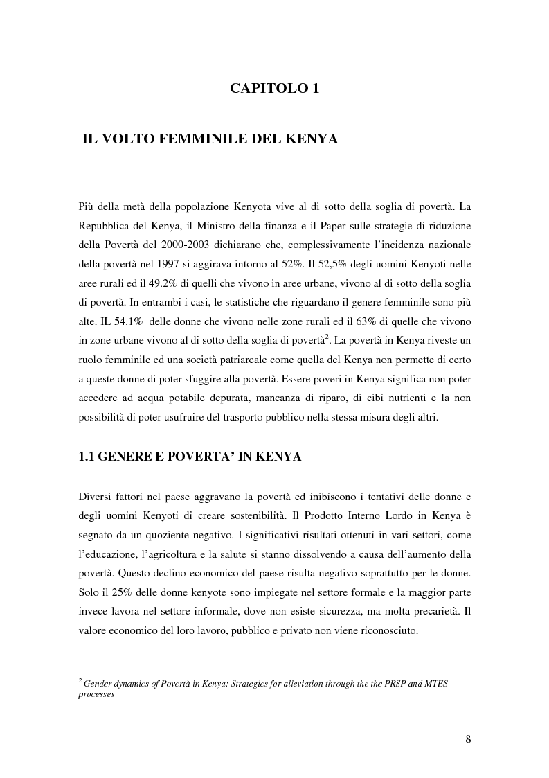 Anteprima della tesi: Donne e microcredito: due strategie di sviluppo in Kenya, Pagina 4