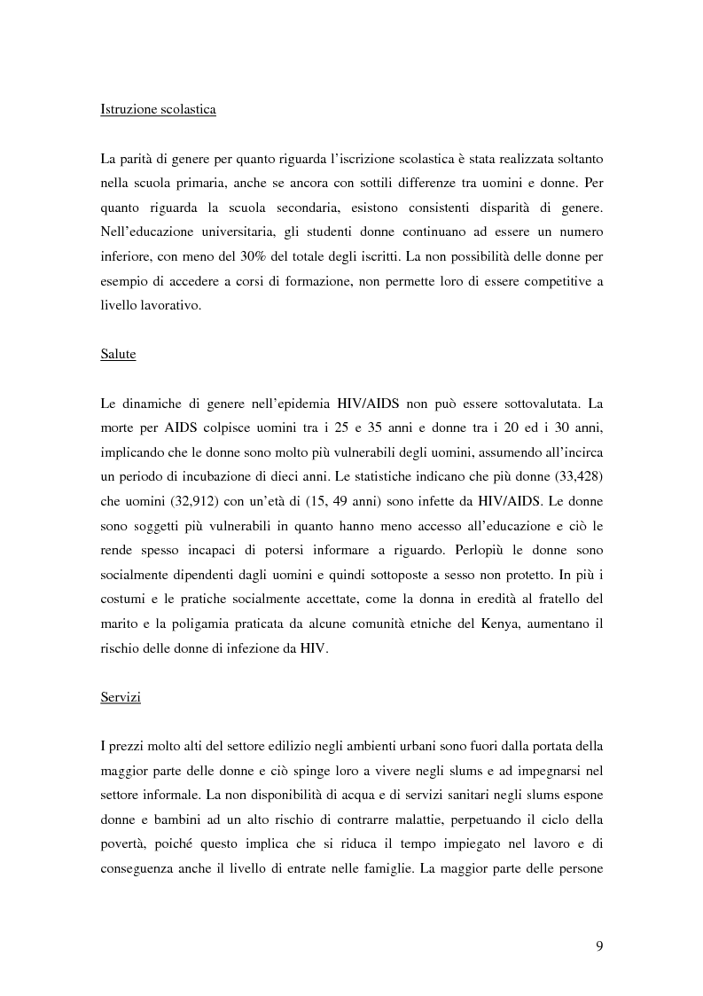 Anteprima della tesi: Donne e microcredito: due strategie di sviluppo in Kenya, Pagina 5