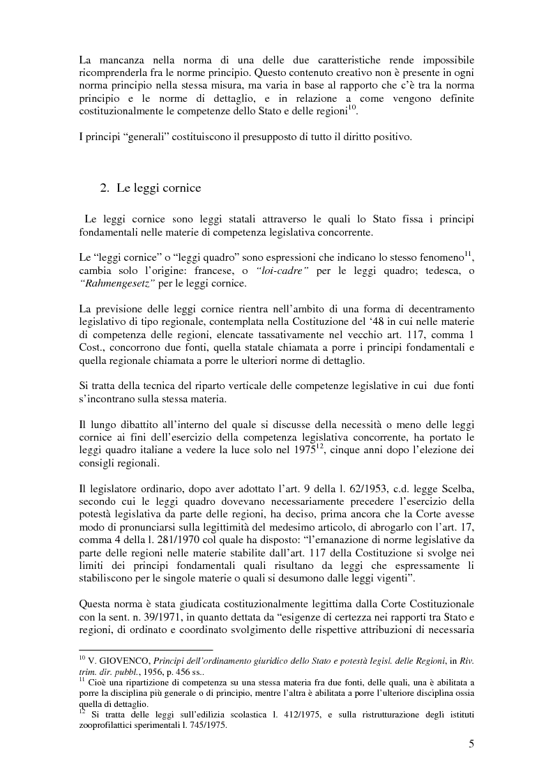 Anteprima della tesi: Delega alla ''mera ricognizione'' dei principi fondamentali, Pagina 5