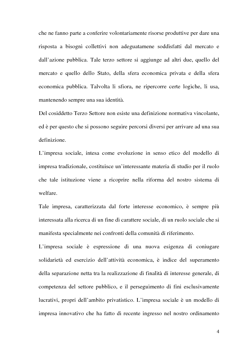 Anteprima della tesi: Impresa sociale: rendicontazione e bilancio sociale. Il caso delle aziende scolastiche, Pagina 2