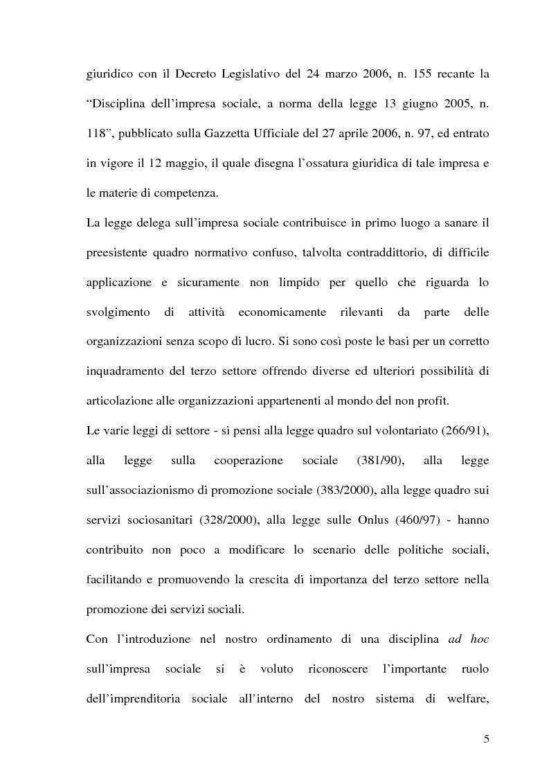 Anteprima della tesi: Impresa sociale: rendicontazione e bilancio sociale. Il caso delle aziende scolastiche, Pagina 3