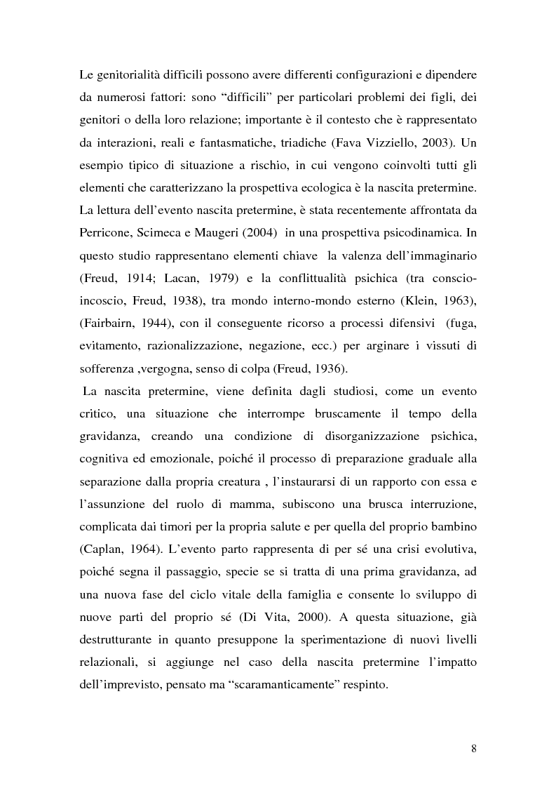 Anteprima della tesi: Complessità della funzione genitoriale in contesti a rischio: la maternità in carcere, Pagina 6