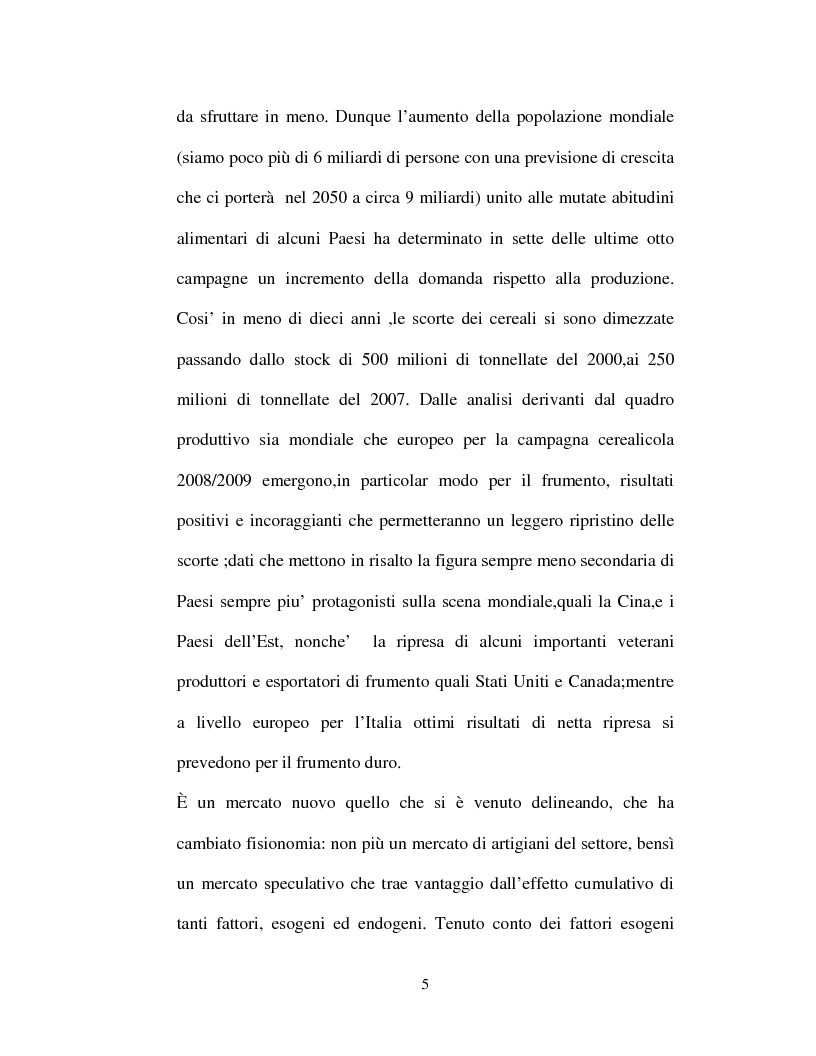 Anteprima della tesi: La filiera del frumento in Italia: i principali aspetti economici, Pagina 2