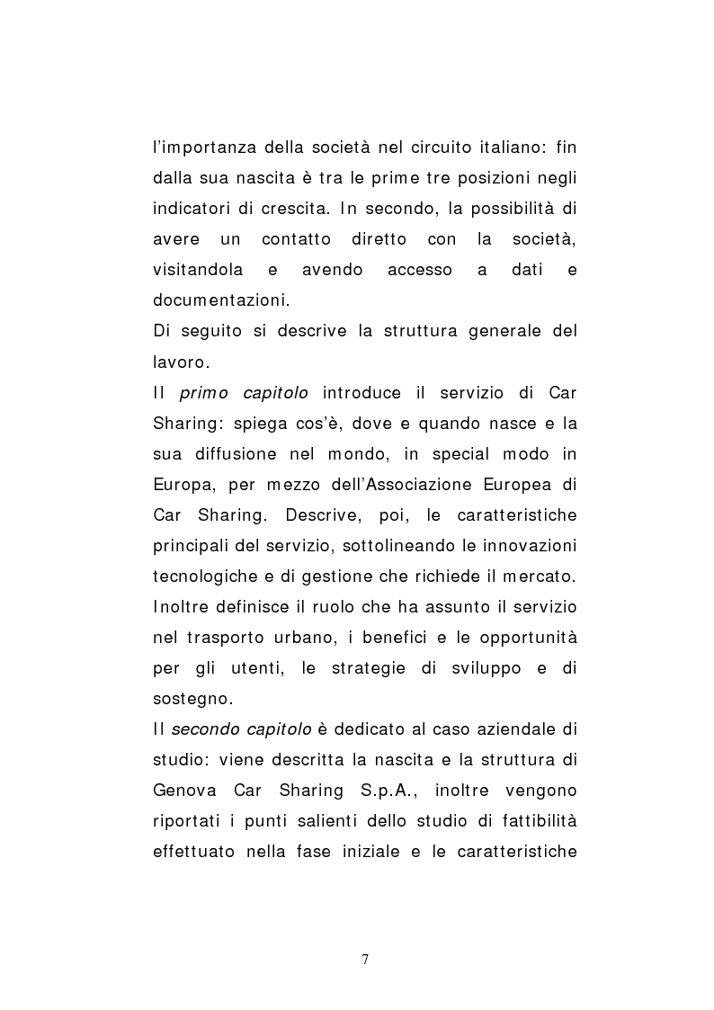 Anteprima della tesi: Il car sharing in Italia. Il caso di Genova Car Sharing, Pagina 4