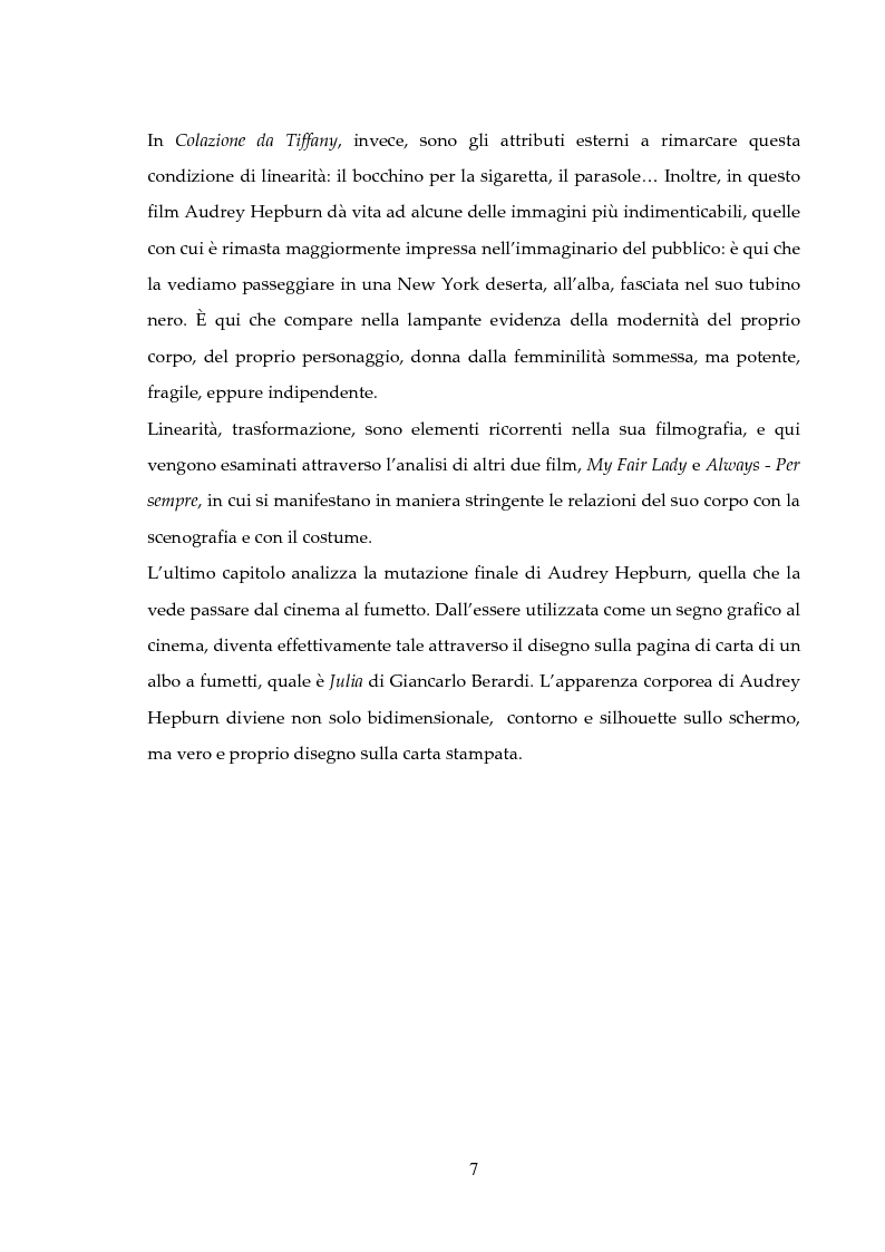 Anteprima della tesi: Audrey Hepburn: segno grafico, dallo schermo alla pagina di carta, Pagina 3