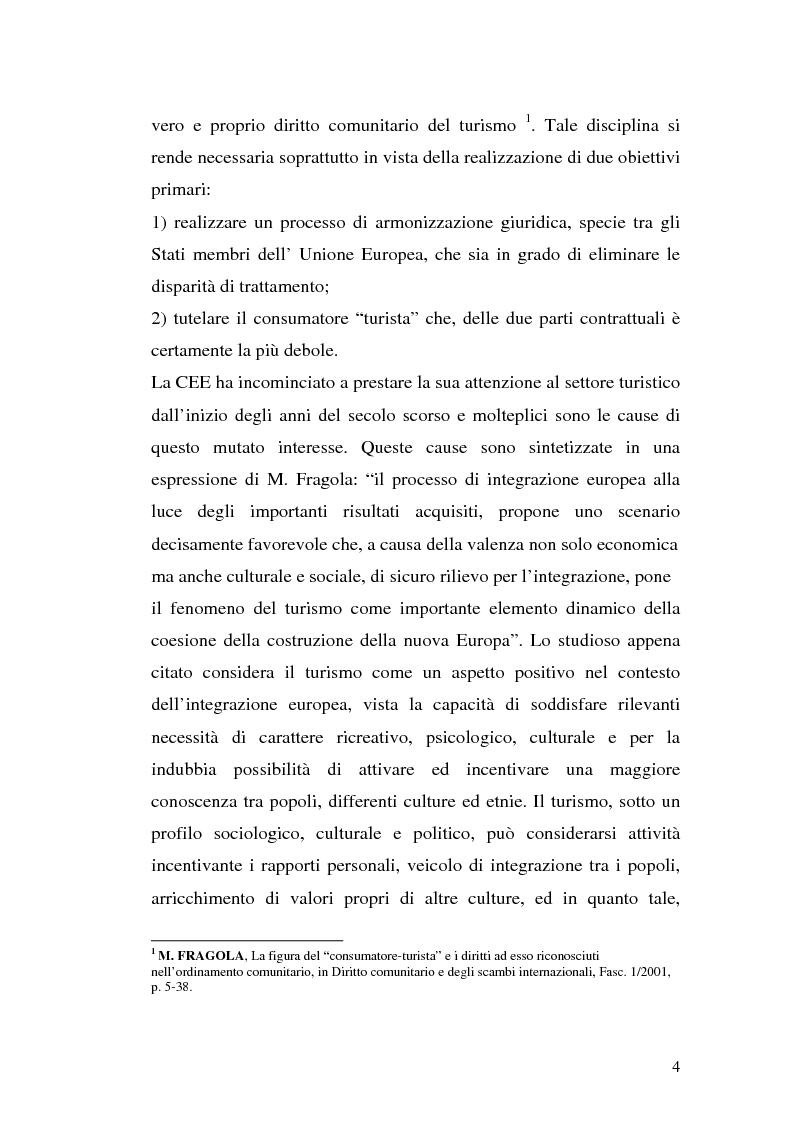 Anteprima della tesi: Il danno morale da ''vacanza rovinata'' nell'ordinamento comunitario, Pagina 3