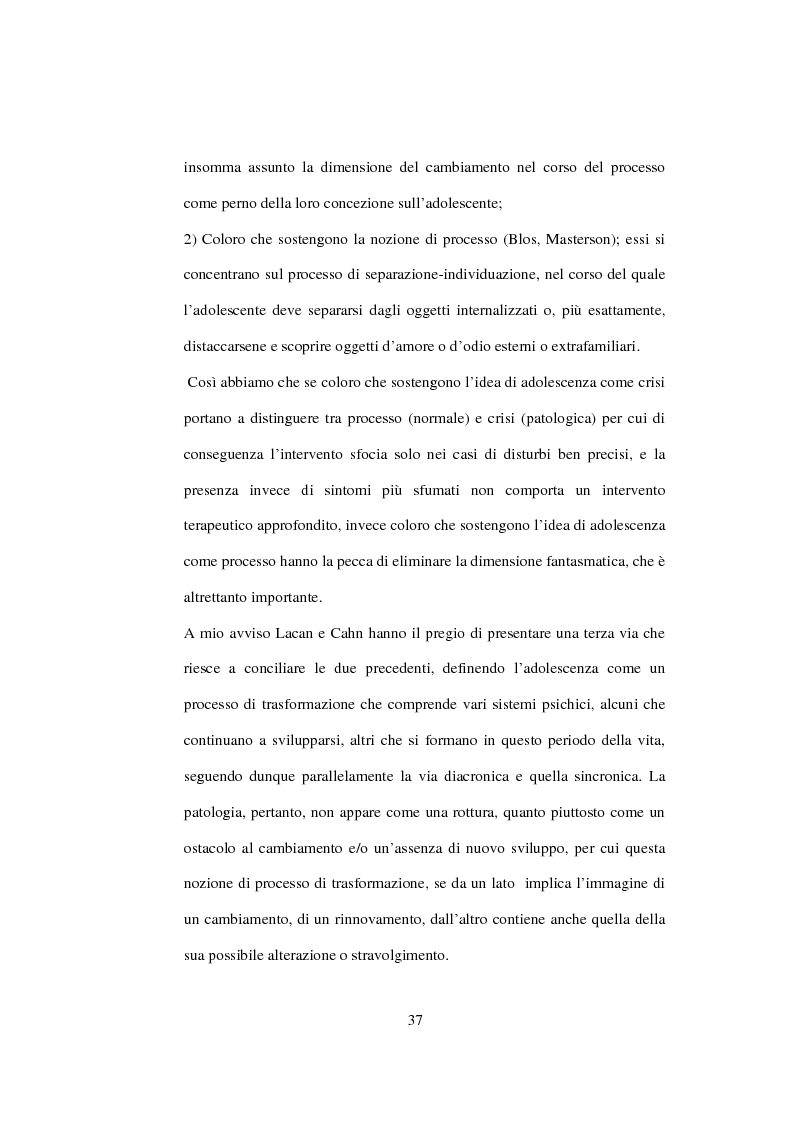 Estratto dalla tesi: Postmodernità: adolescenza e nuove forme psicopatologiche - Riflessioni sul carattere sovversivo della psicoanalisi