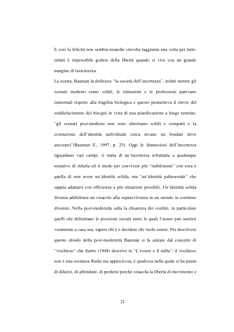 Anteprima della tesi: Postmodernità: adolescenza e nuove forme psicopatologiche - Riflessioni sul carattere sovversivo della psicoanalisi, Pagina 11