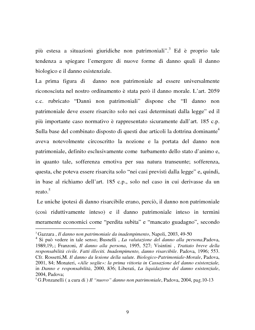 Anteprima della tesi: Il danno non patrimoniale da inadempimento, Pagina 5