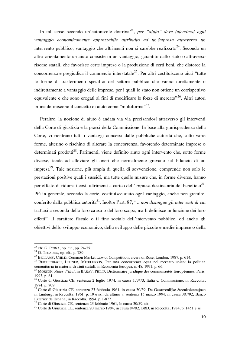 Anteprima della tesi: Gli aiuti di stato in materia fiscale, Pagina 10