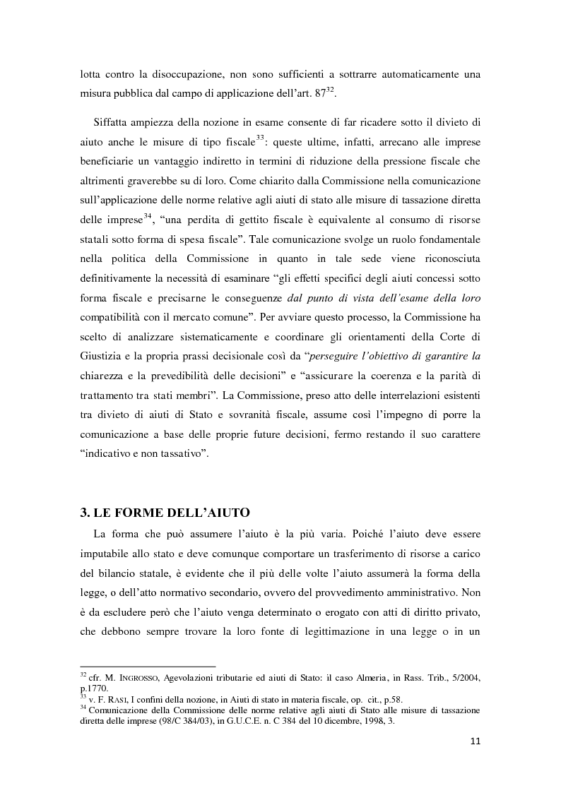 Anteprima della tesi: Gli aiuti di stato in materia fiscale, Pagina 11