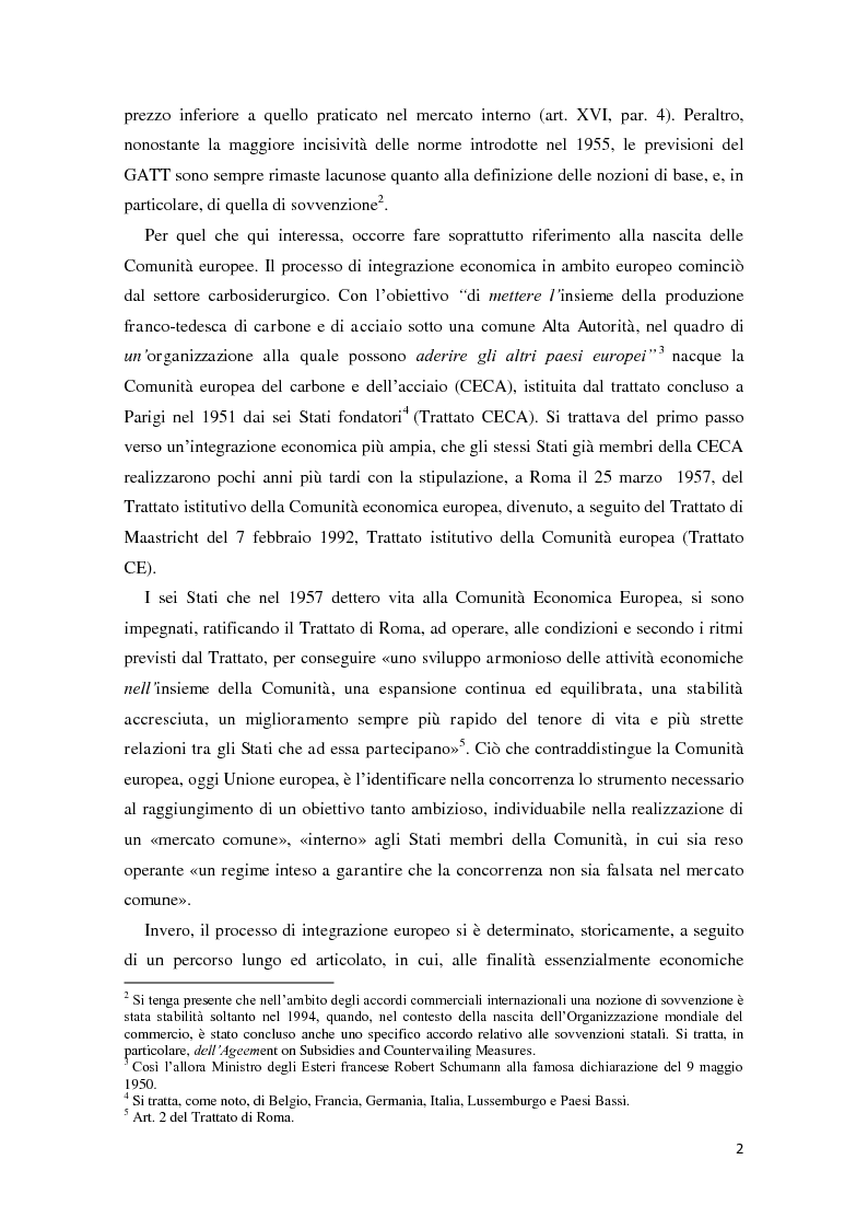 Anteprima della tesi: Gli aiuti di stato in materia fiscale, Pagina 2