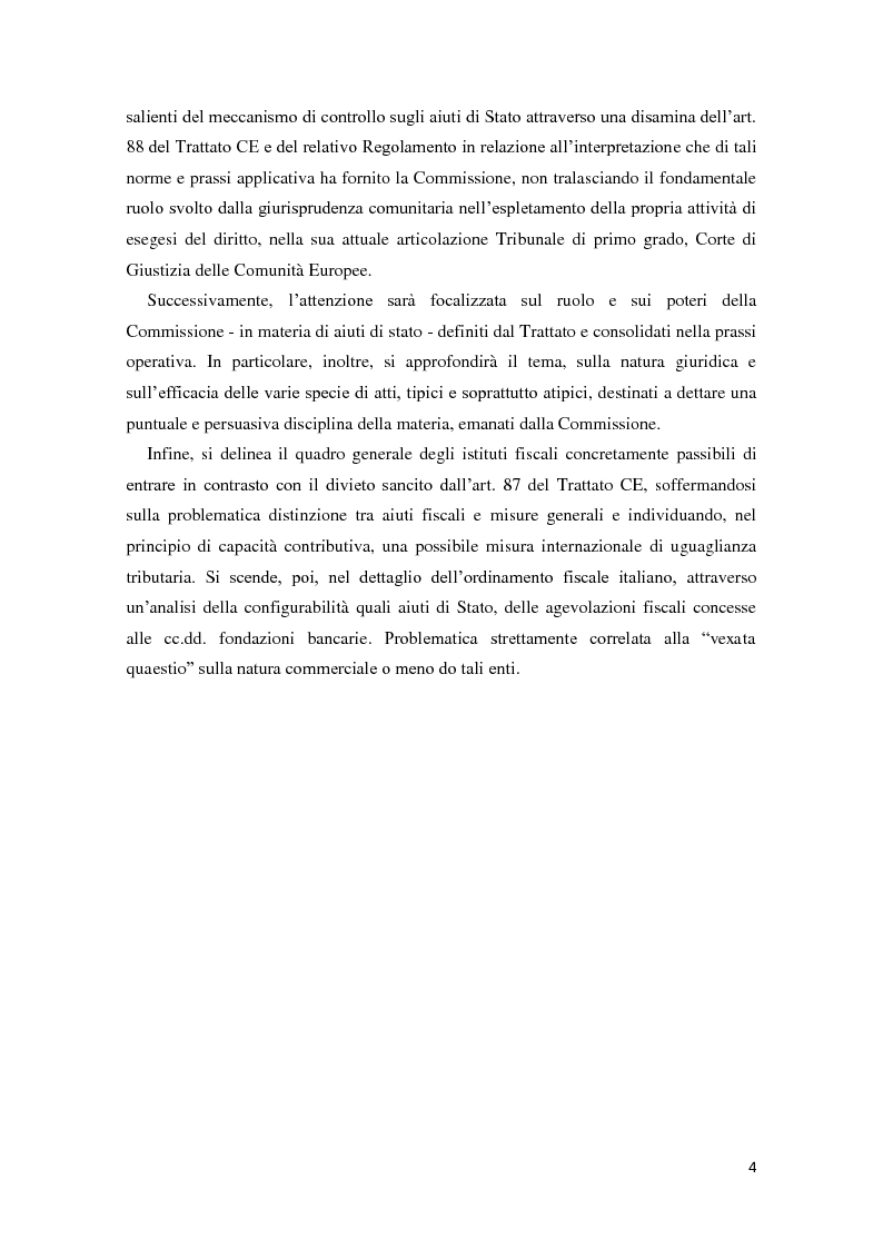 Anteprima della tesi: Gli aiuti di stato in materia fiscale, Pagina 4