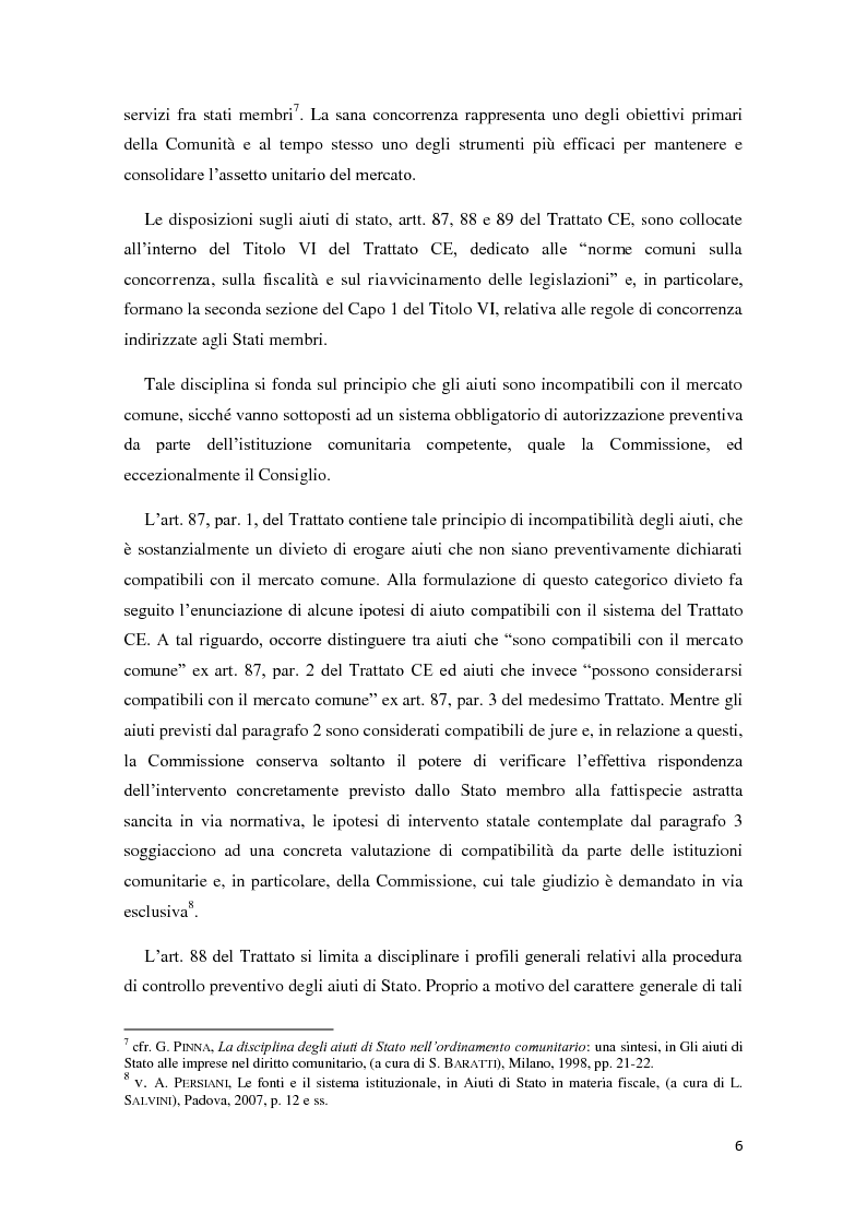 Anteprima della tesi: Gli aiuti di stato in materia fiscale, Pagina 6