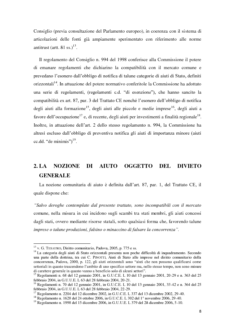 Anteprima della tesi: Gli aiuti di stato in materia fiscale, Pagina 8