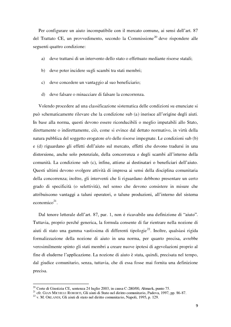 Anteprima della tesi: Gli aiuti di stato in materia fiscale, Pagina 9