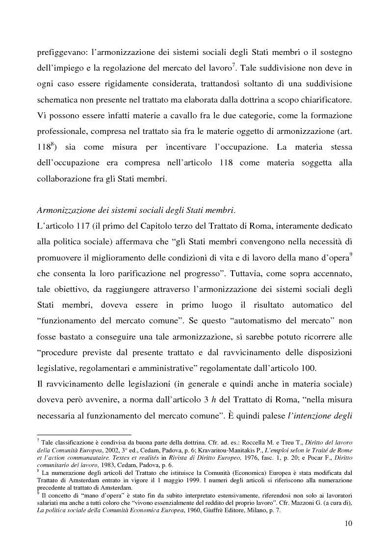 Anteprima della tesi: Lavoro a tempo determinato fra vincoli comunitari e disciplina interna: problemi aperti, Pagina 6