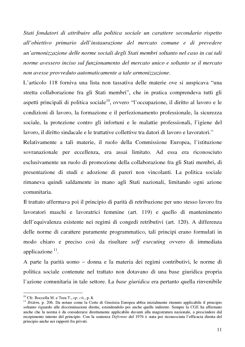Anteprima della tesi: Lavoro a tempo determinato fra vincoli comunitari e disciplina interna: problemi aperti, Pagina 7
