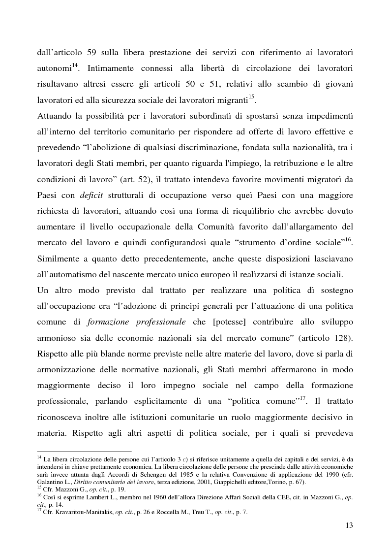 Anteprima della tesi: Lavoro a tempo determinato fra vincoli comunitari e disciplina interna: problemi aperti, Pagina 9