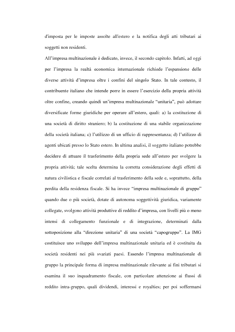 Anteprima della tesi: La tassazione dei soggetti non residenti, Pagina 2