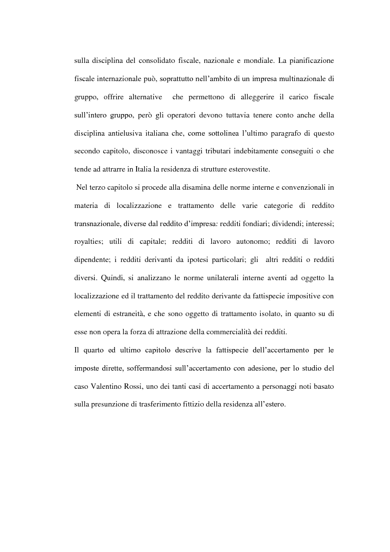 Anteprima della tesi: La tassazione dei soggetti non residenti, Pagina 3
