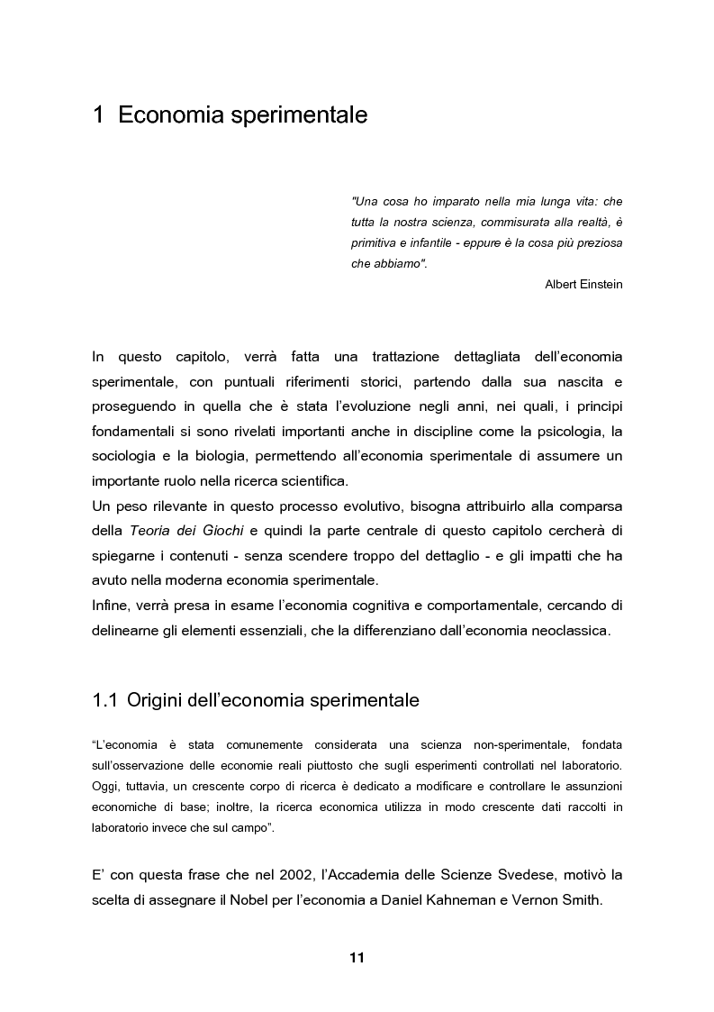 Anteprima della tesi: Analisi e validazione secondo i principi dell’economia sperimentale di un gioco di contrattazione online: Win Win Manager, Pagina 4
