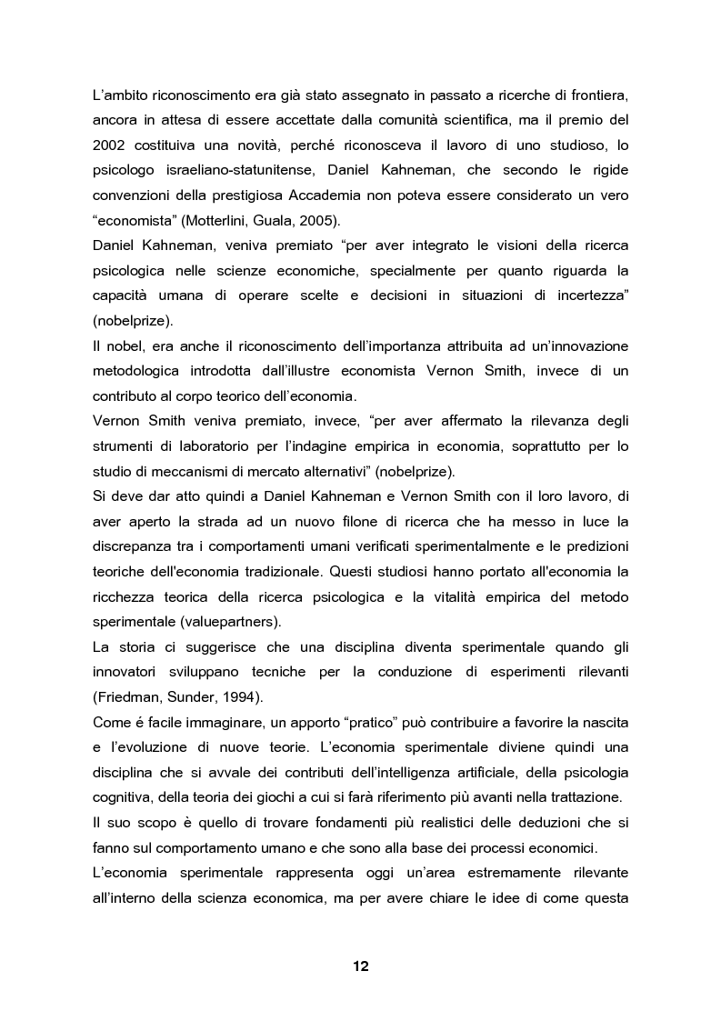 Anteprima della tesi: Analisi e validazione secondo i principi dell’economia sperimentale di un gioco di contrattazione online: Win Win Manager, Pagina 5