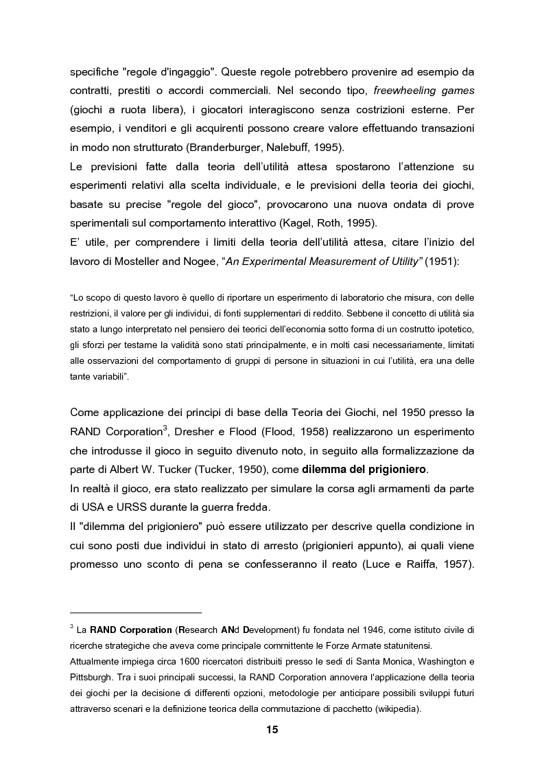 Anteprima della tesi: Analisi e validazione secondo i principi dell’economia sperimentale di un gioco di contrattazione online: Win Win Manager, Pagina 8