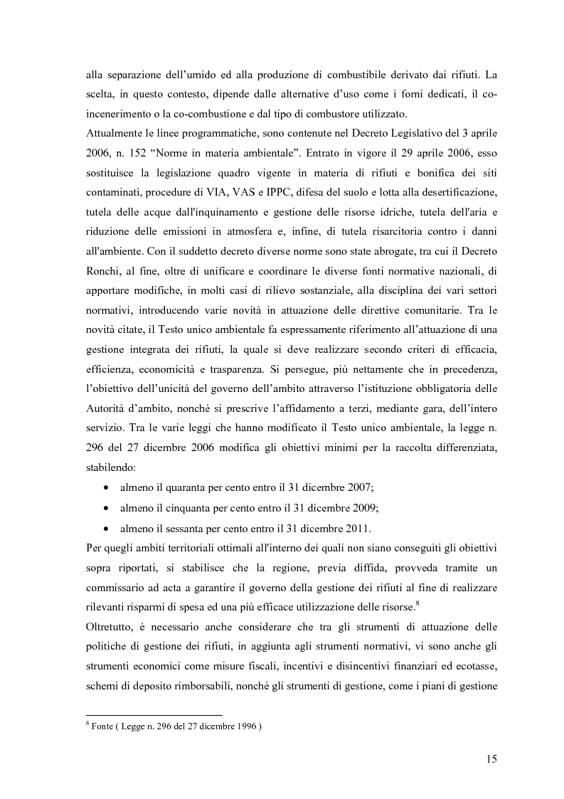 Anteprima della tesi: Il combustibile derivato dai rifiuti ed il suo utilizzo nell'industria del cemento, Pagina 8
