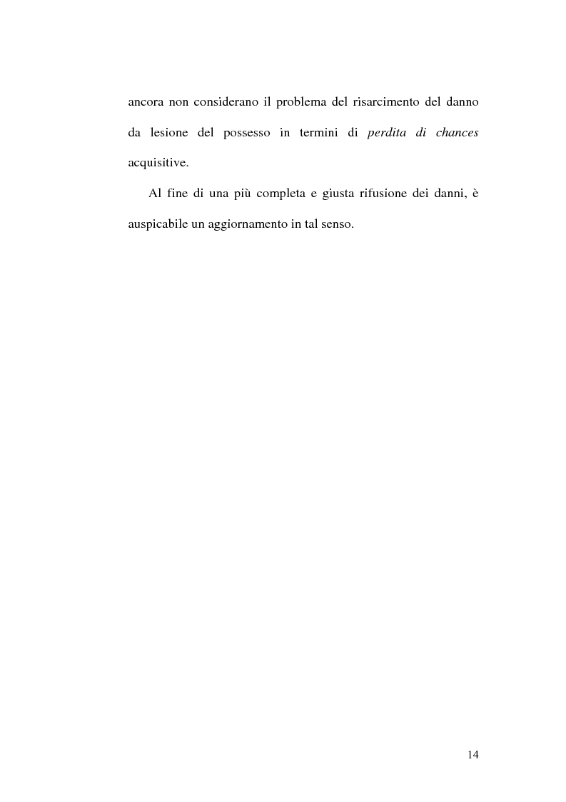 Anteprima della tesi: Lesione del possesso e perdita di chanches, Pagina 10