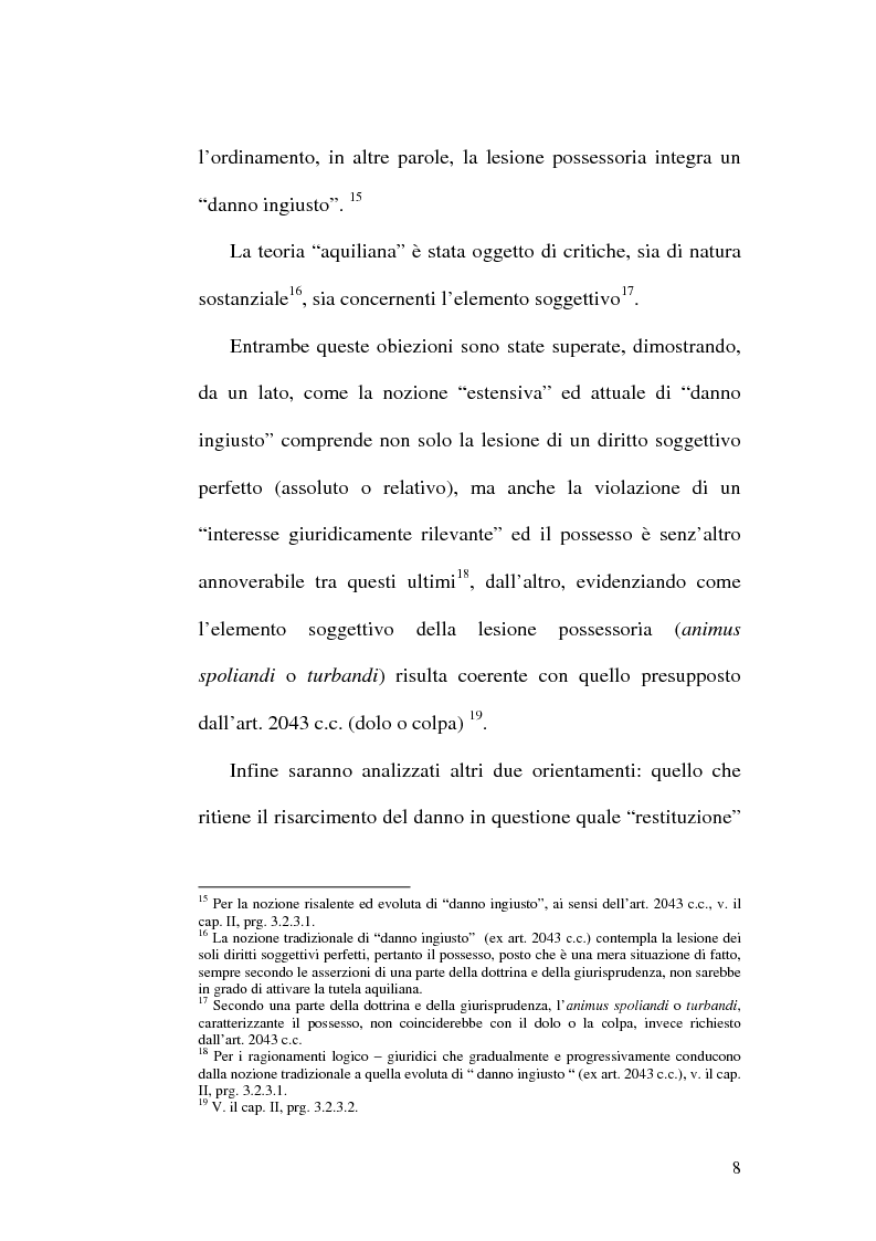Anteprima della tesi: Lesione del possesso e perdita di chanches, Pagina 4