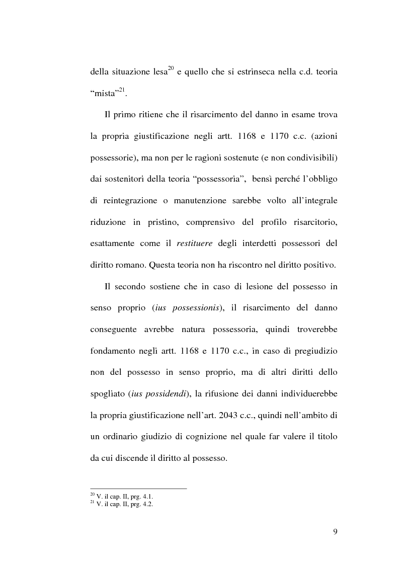 Anteprima della tesi: Lesione del possesso e perdita di chanches, Pagina 5