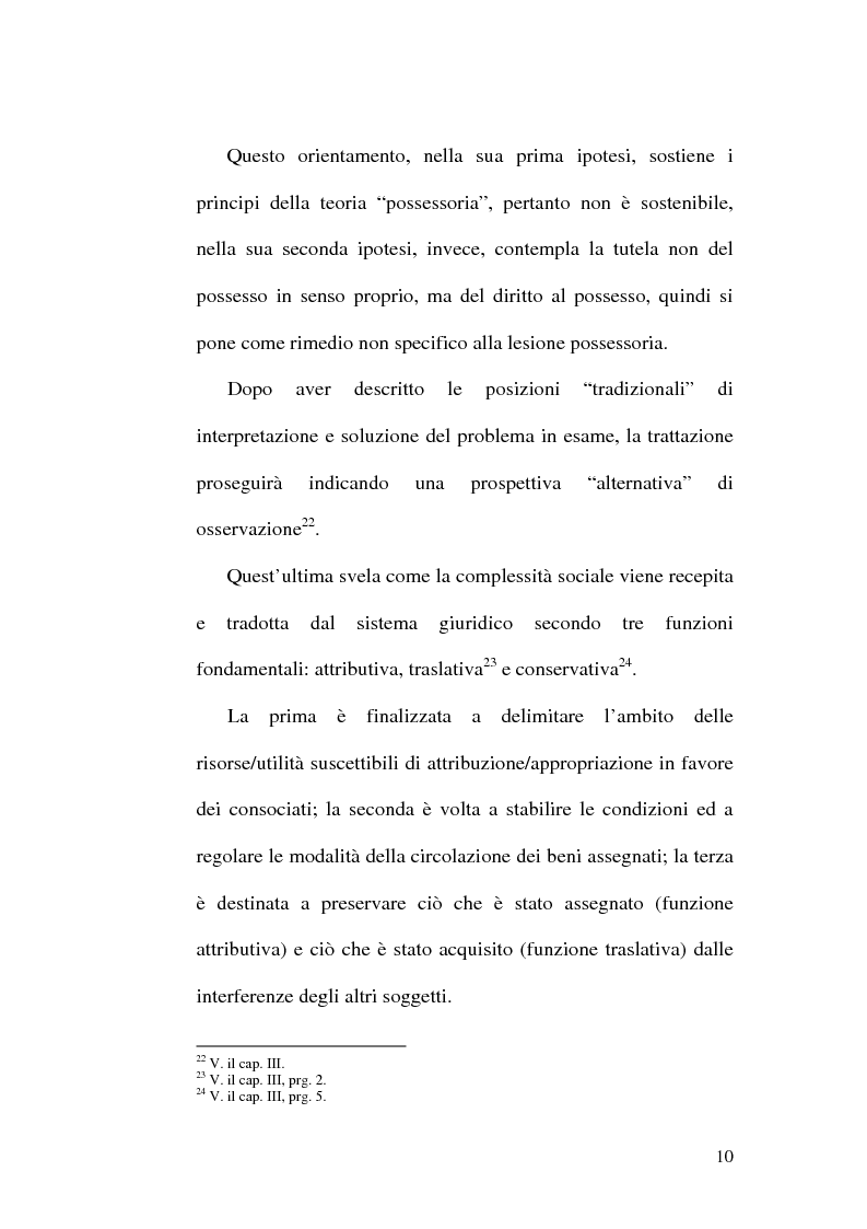 Anteprima della tesi: Lesione del possesso e perdita di chanches, Pagina 6