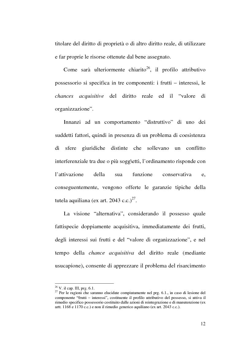 Anteprima della tesi: Lesione del possesso e perdita di chanches, Pagina 8