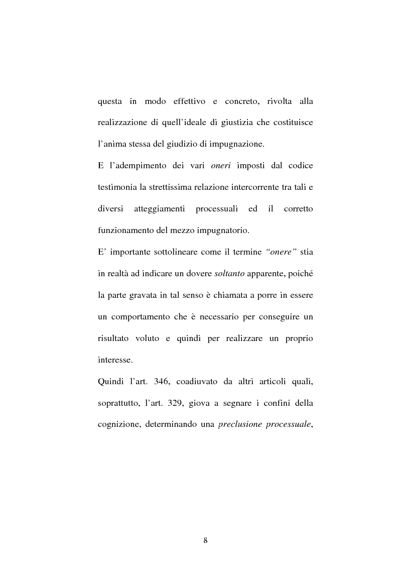 Anteprima della tesi: Onere della riproposizione ex art 346 c.p.c., Pagina 4