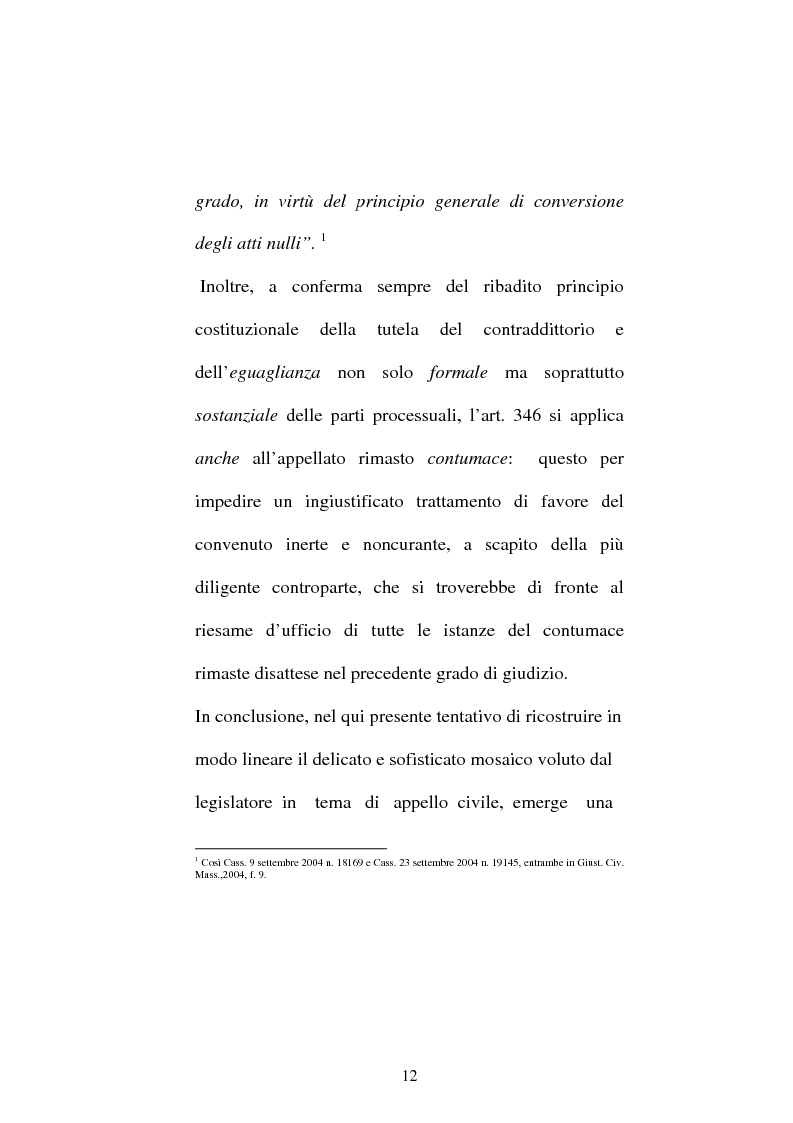 Anteprima della tesi: Onere della riproposizione ex art 346 c.p.c., Pagina 8