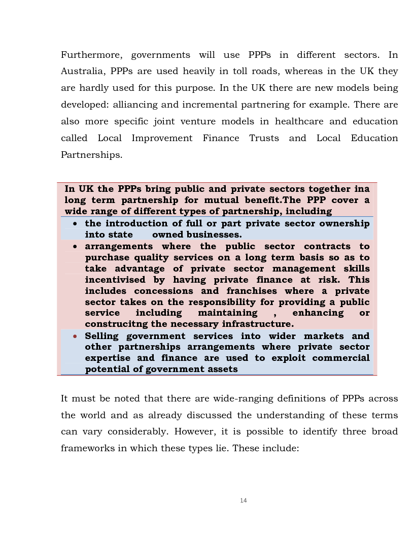 Anteprima della tesi: Public Private Partnership: an Overview, Pagina 12