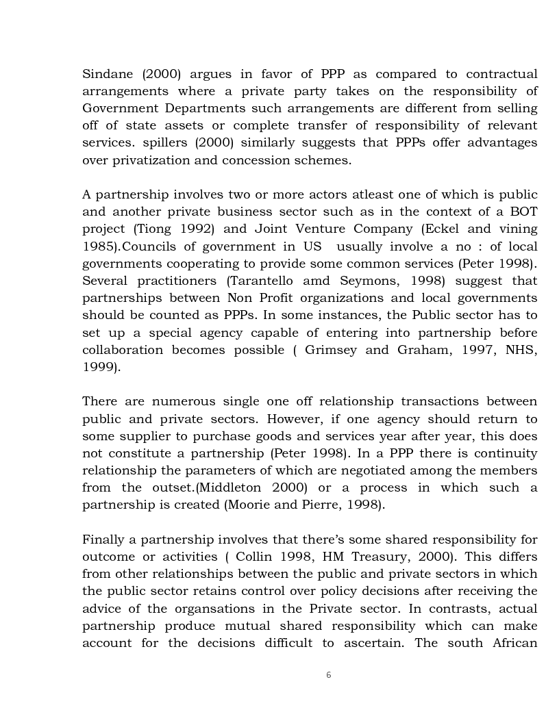 Anteprima della tesi: Public Private Partnership: an Overview, Pagina 4