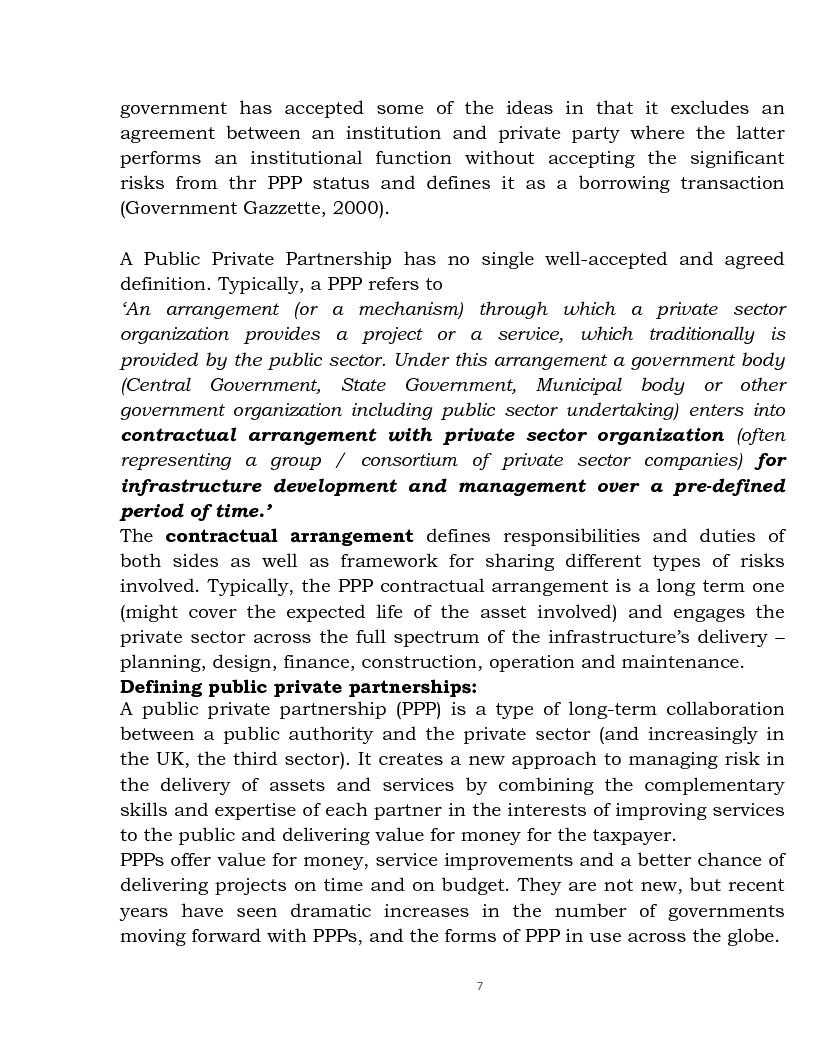 Anteprima della tesi: Public Private Partnership: an Overview, Pagina 5