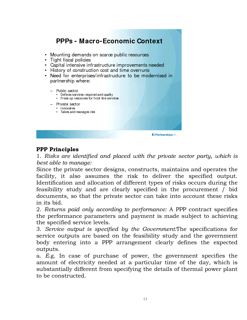 Anteprima della tesi: Public Private Partnership: an Overview, Pagina 9