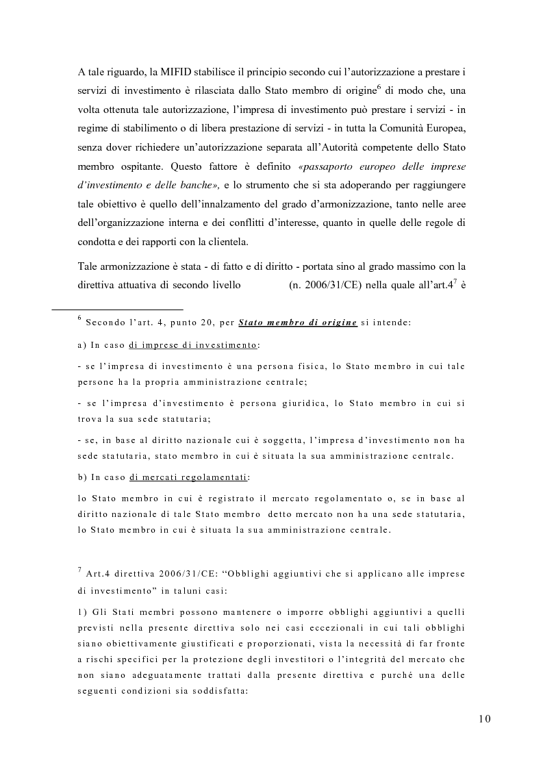 Anteprima della tesi: La riorganizzazione delle banche per l'applicazione della Mifid, Pagina 11
