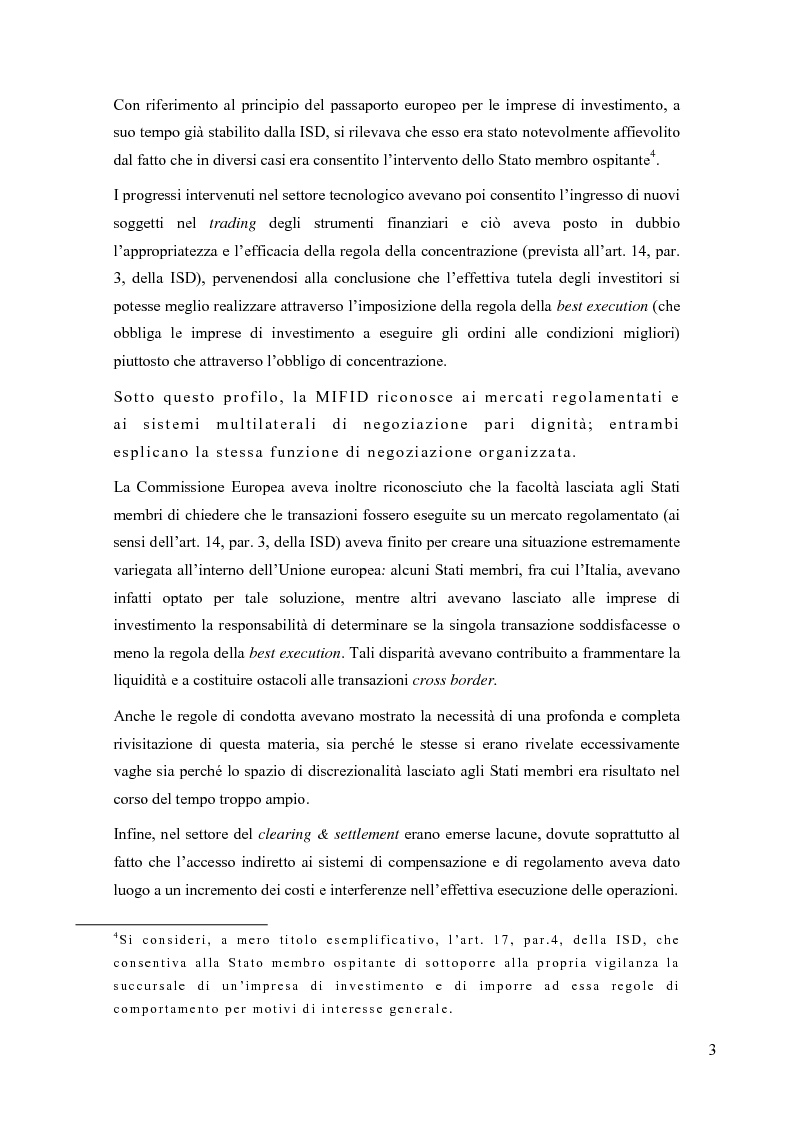Anteprima della tesi: La riorganizzazione delle banche per l'applicazione della Mifid, Pagina 4