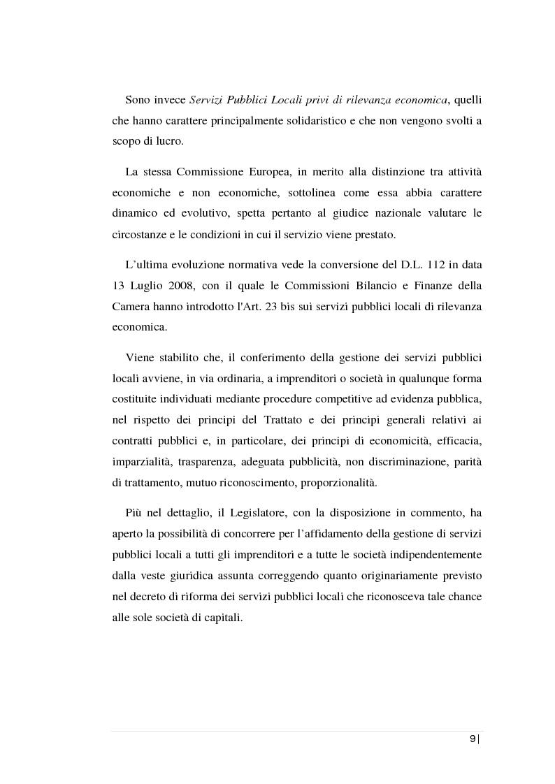 Anteprima della tesi: La regolamentazione dei servizi pubblici locali: il servizio di gestione dei rifiuti nella Regione Sicilia. L’analisi contabile di una società d'ambito., Pagina 5