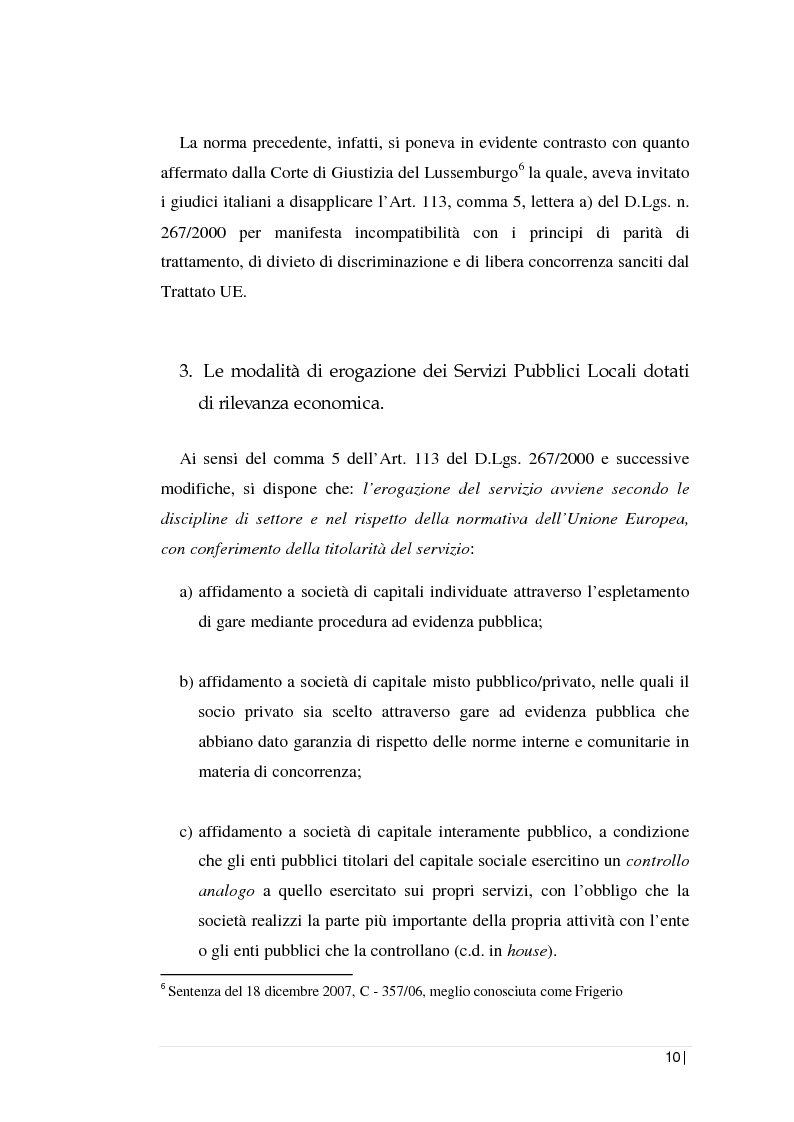 Anteprima della tesi: La regolamentazione dei servizi pubblici locali: il servizio di gestione dei rifiuti nella Regione Sicilia. L’analisi contabile di una società d'ambito., Pagina 6