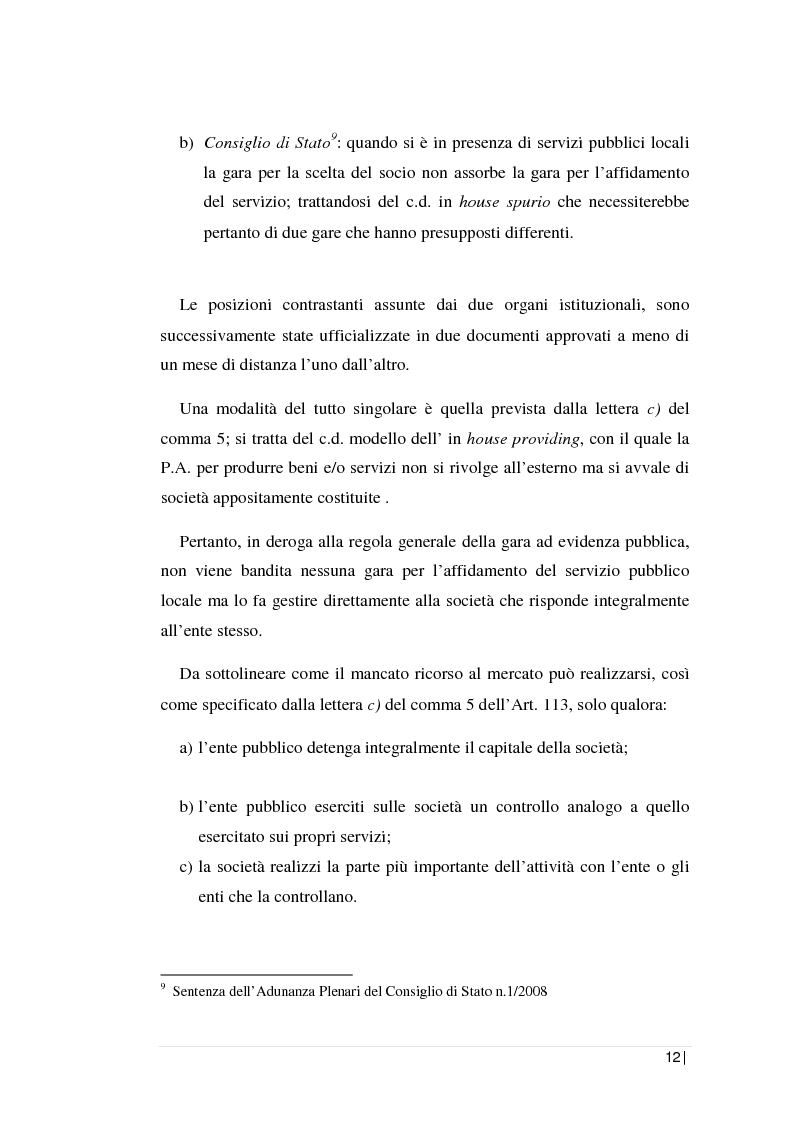Anteprima della tesi: La regolamentazione dei servizi pubblici locali: il servizio di gestione dei rifiuti nella Regione Sicilia. L’analisi contabile di una società d'ambito., Pagina 8