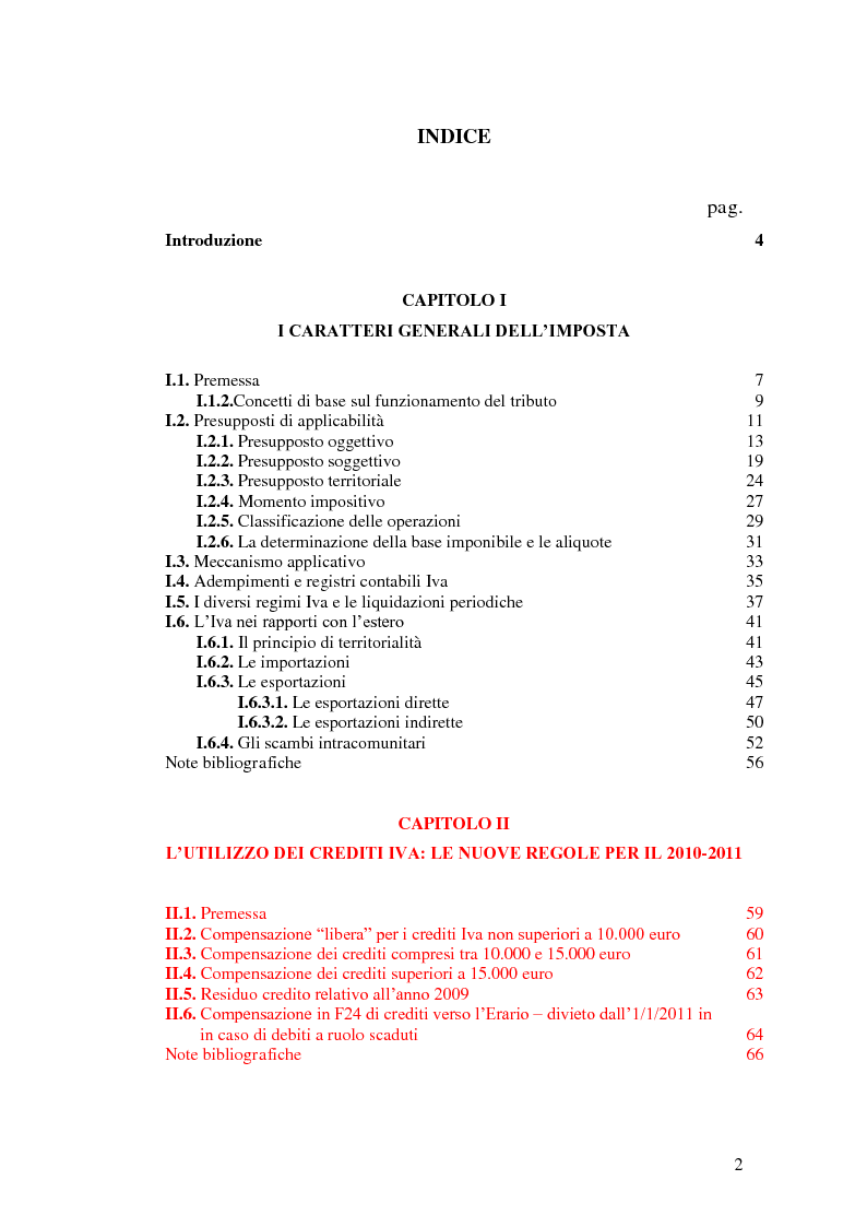 Indice della tesi: IVA intracomunitaria, Pagina 1