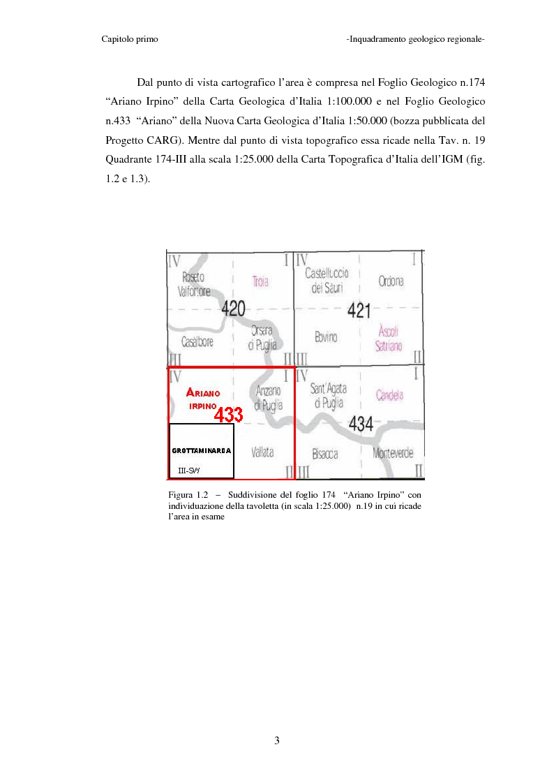 Anteprima della tesi: Studi geologici per la microzonazione sismica del comune di Grottaminarda (AV), Pagina 3