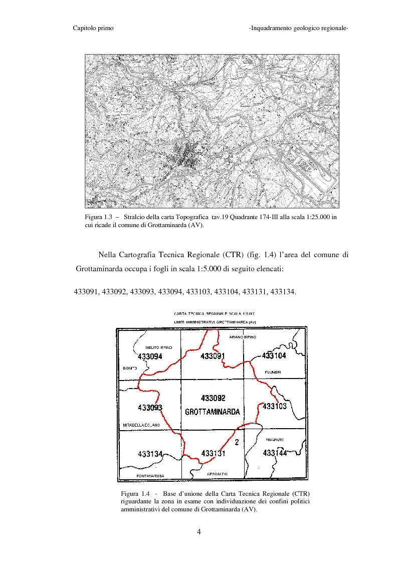 Anteprima della tesi: Studi geologici per la microzonazione sismica del comune di Grottaminarda (AV), Pagina 4